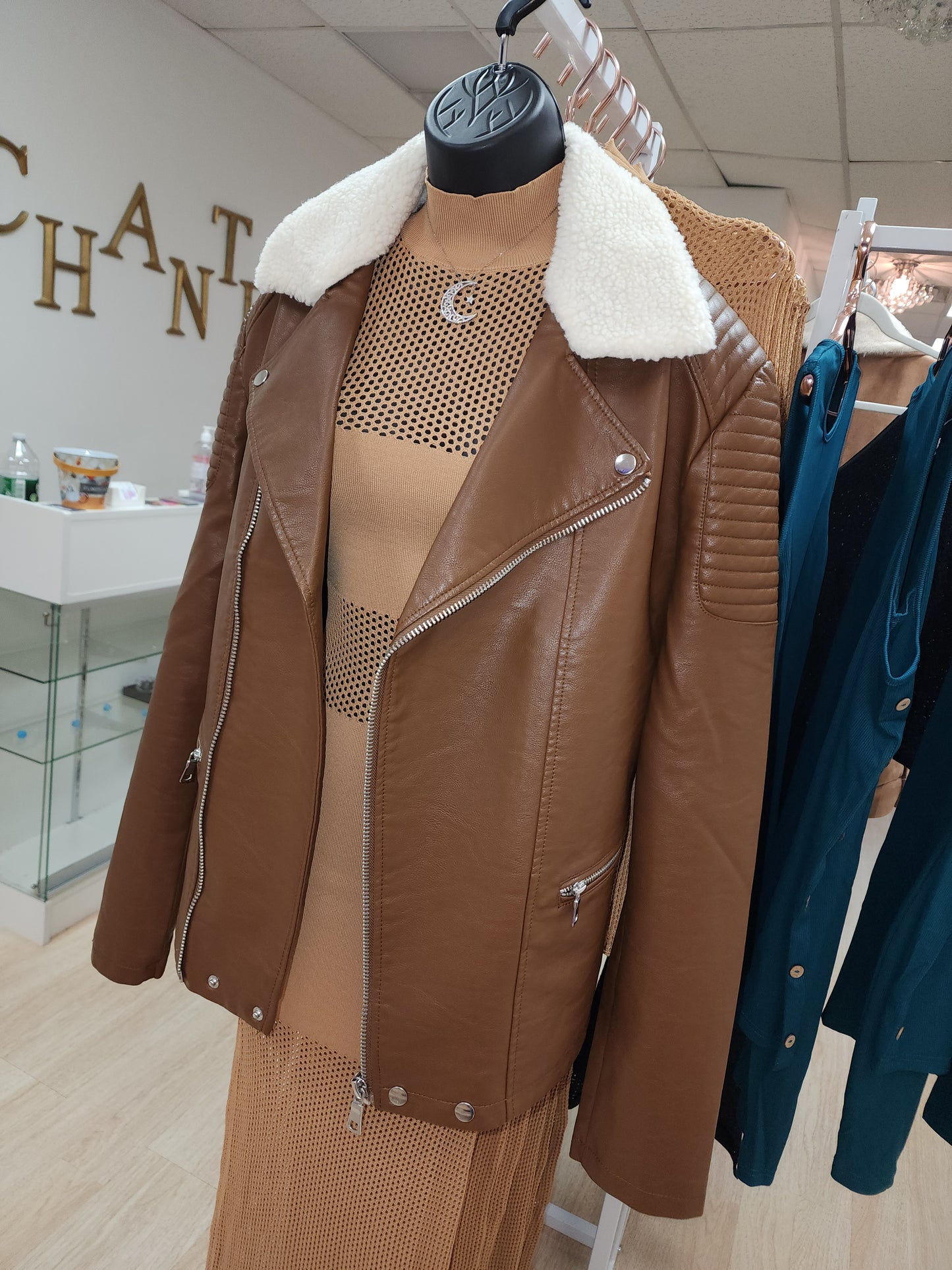 Leather Me Down Jacket